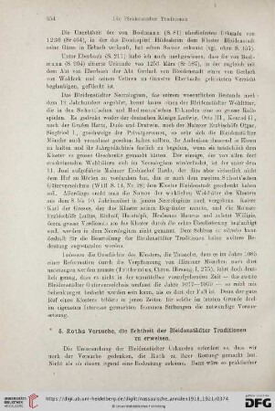 5. Roths Versuche, die Echtheit der Bleidenstädter Traditionen zu erweisen