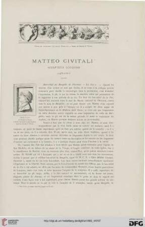 9: Matteo Civitali, [1] : sculpteur lucquois (1436 - 1501)