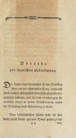 Vorrede zur deutschen Uebersetzung.