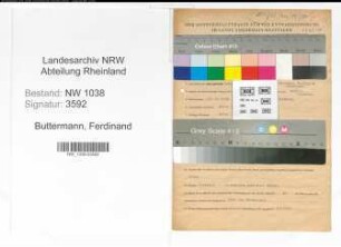 Entnazifizierung Ferdinand Buttermann , geb. 29.03.1896 (Beamter)