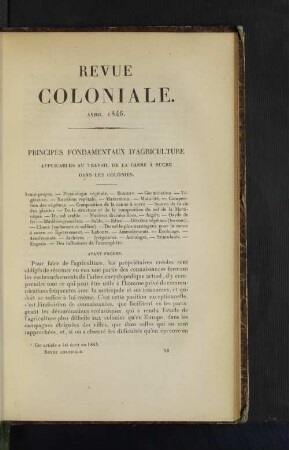 Pricipes fondamentaux d'agriculture