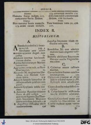 Index II. Historiarum.
