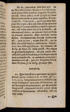 91-99, Interstitia; Titulus mensae