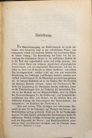 Die Electricität in der Medicin : Studien
