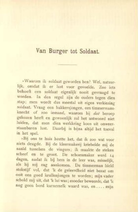 Van burger tot soldaat