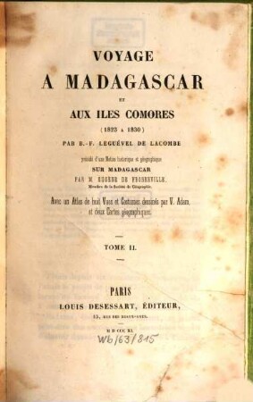 Voyage à Madagascar et aux Iles Comores : (1823 à 1830), 2