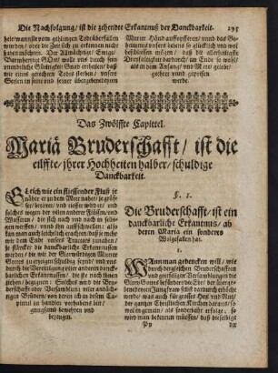 Das Zwölffte Capittel. Mariä Bruderschafft/ ist die eilffte/ ihrer Hochheiten halber/ schuldige Danckbarkeit.