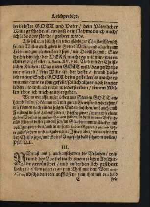 III. [Warumb er wünschet.]