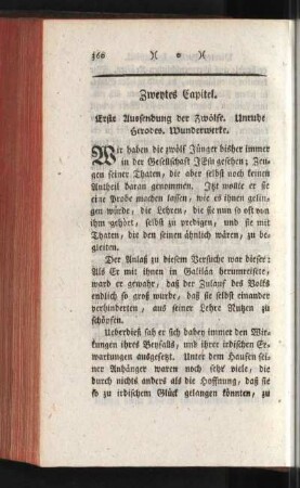 Zweytes Capitel. Erste Aussendung der Zwölfe. Unruhe Herodes. Wunderwerke
