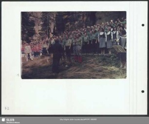 Chöre zum Bergsingen : Dirigent: Filip Aframov; Solisten von links: Dieter Herber, Werner Uhlemann, Wlatko, Simion Wasilijew