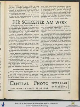 Der Schœpfer am Werk.