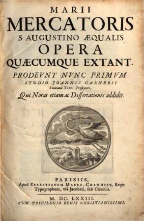 Opera quaecunque exstant, 1