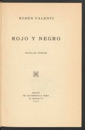 Rojo y negro : novelas cortas