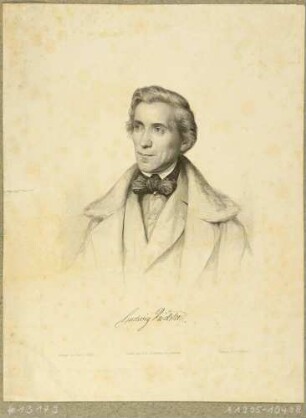 Bildnis des Malers Adrian Ludwig Richter, Schulterbildnis