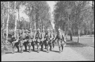 Dresden. Infanterie auf dem Marsch