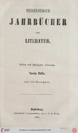 57,2: Heidelberger Jahrbücher der Literatur