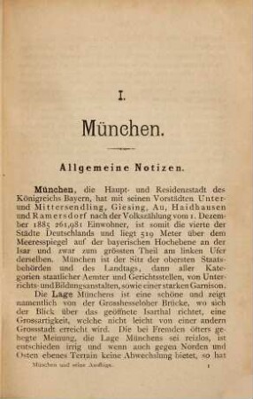 Wilhelm Keller's München und seine Ausflüge nebst Führer durch die Lieblings-Schlösser König Ludwigs II. von Bayern : Mit Plan von München u. Touristenkarte vom Bayr. Hochland und Nordtirol