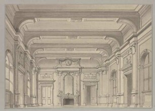 Blick in einen Festsaal (Bühnenbildentwurf)
