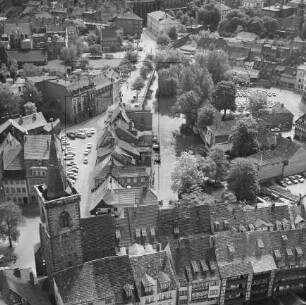 Krämerbrücke in der Erfurter Altstadt : Blickrichtung Süden