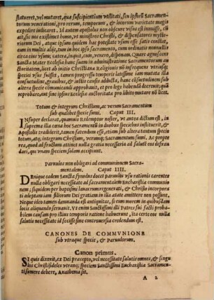 Doctrina de communione sub utraque specie et parvulorum : publicata in sessione quinta Sacri Oecumenici concilii Tridentini sub Pio IV. Pont. Max