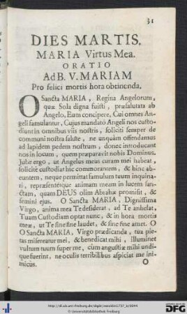 Dies Martis.