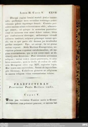 Praefecturam Provinciae Paulo Hoffaeo tradit. Caput V.