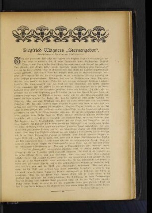Siegfried Wagners "Sternengebot"