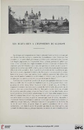 3. Pér. 26.1901: Les Beaux-Arts à l'exposition de Glasgow