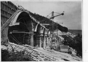 Fischerhäuslebrücke, km 153,930 Lehrgerüst