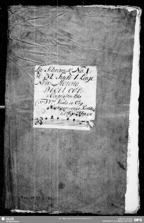 Dicit cor pone timores - Mus.2477-E-15 : A, orch, org - B|b; HanH 86, MülH deest