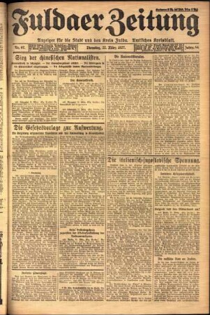 Ausgabe vom Dienstag, den 22. März 1927.