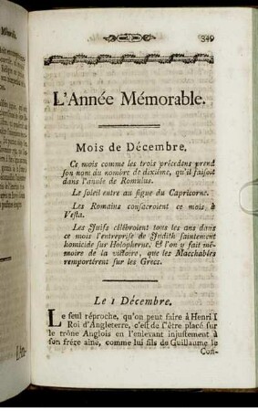 Mois de Décembre.