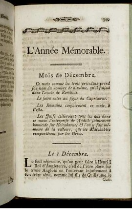 Mois de Décembre.