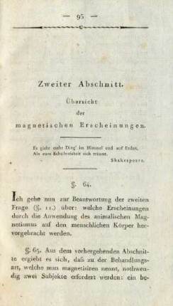 Zweiter Abschnitt. Übersicht der magnetischen Erscheinungen