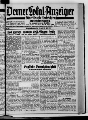 Derner Lokal-Anzeiger. 1937-1941