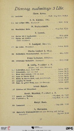 Dienstag nachmittags 3 Uhr (Nr. 101-218)