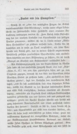 313-318 Paulus und sein Evangelium