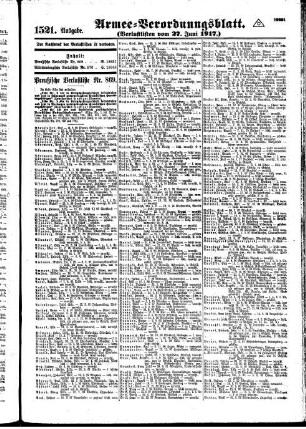 1521.Ausgabe. Mittwoch, 27. Juni 1917