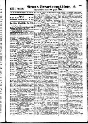 1521.Ausgabe. Mittwoch, 27. Juni 1917