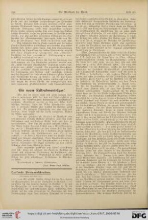 Preisausschreiben / Staatsaufträge etc. / Staatsankäufe etc. / Personalien / Todesfälle / Vereine / Vermischtes