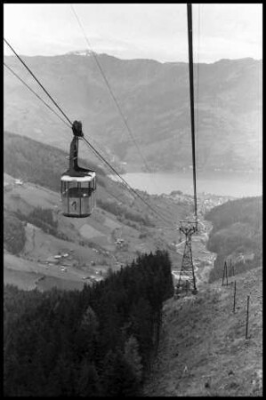 Zell am See: Seilbahn auf die Schmittenhöhe, mit Gegenwagen