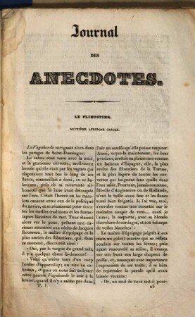Journal des anecdotes anciennes, modernes et contemporaines, 1. 1833/34, Livr. 11