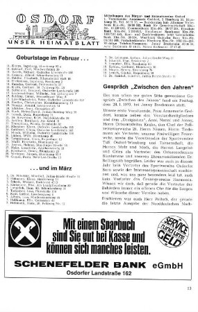 Gespräch "Zwischen den Jahren"