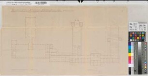 Lüdinghausen (Lüdinghausen) St. Antonius Kloster Grundriß 1. Obergeschoß 1941 1 : 200 41 x 77 Pause Kock, Architekt Prov. Schulkollegium Nr. 7900