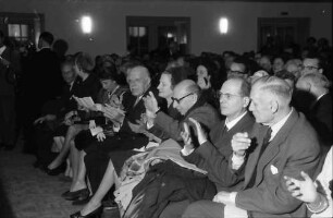 Donaueschingen: Donaueschinger Musiktage; Sternensaal; Konzert des Juilliard String Quartet, von links (vorn: Oliver Messiaen)
