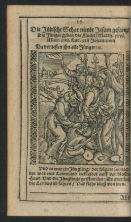 17. Die Jüdische Schar nimbt Jesum gefange[n]: ...