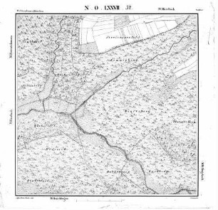 Kartenblatt NO LXXVII 52 Stand 1833