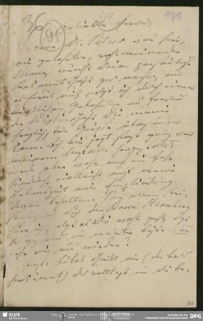 Eigenh. Brief von Ludwig Tieck an August Wilhelm von Schlegel, Dresden, 27.08.1837