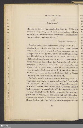 Drittes Kapitel. 1699. Zwischenspiel