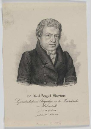 Bildnis des Karl August Märtens